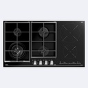 Cocina Teka Empotrable Mixta Inducción Y Gas Cristal Negro 90Cm