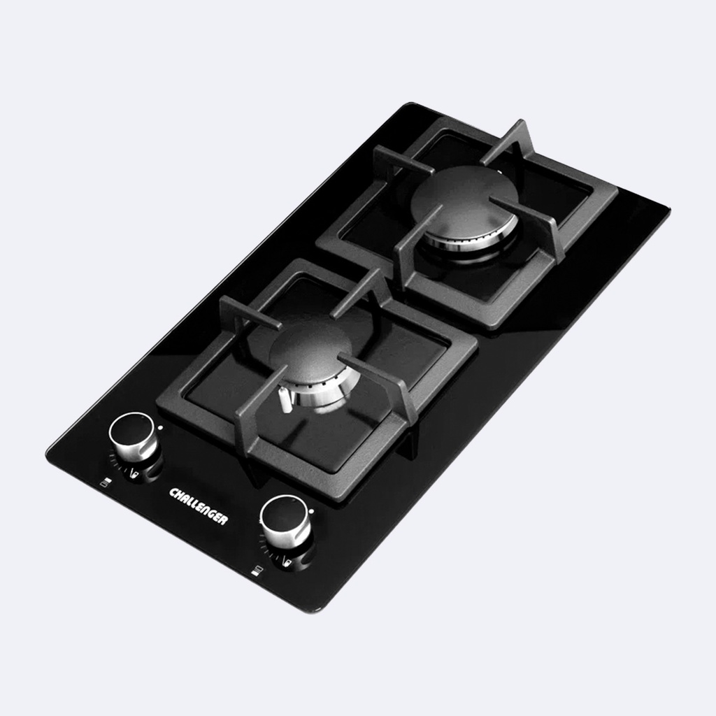 Cocina Empotrable Challenger A Gas Cristal Negro 30Cm