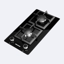 Cocina Empotrable Challenger A Gas Cristal Negro 30Cm