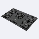 Cocina Empotrable Challenger A Gas  Cristal Negro 90Cm