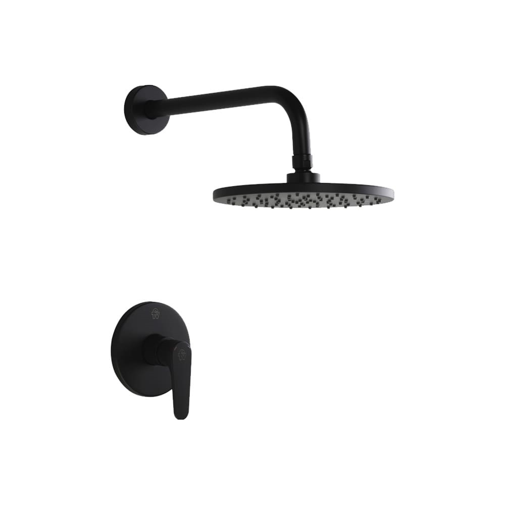 Mezcladora  Fv Monomando De Ducha  Modelo Dalia E Acabado Negro Mate