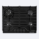 Cocina Empotrable Challenger A Gas Cristal Negro 65Cm