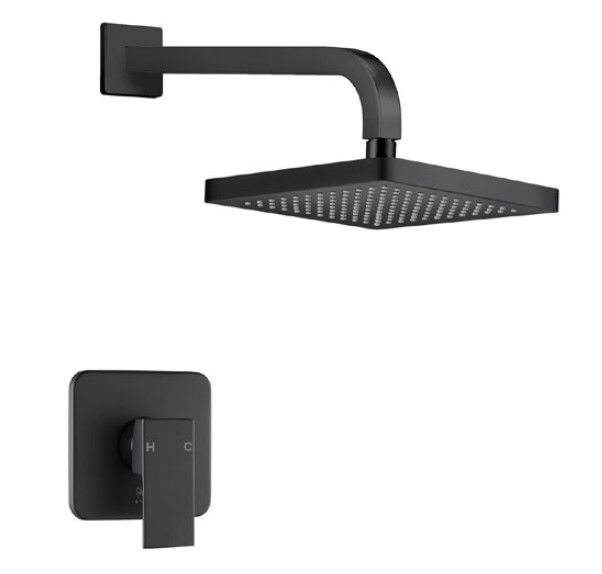 Mezcladora  Hove Monomando De Ducha  Modelo Ceos Acabado Negro Mate