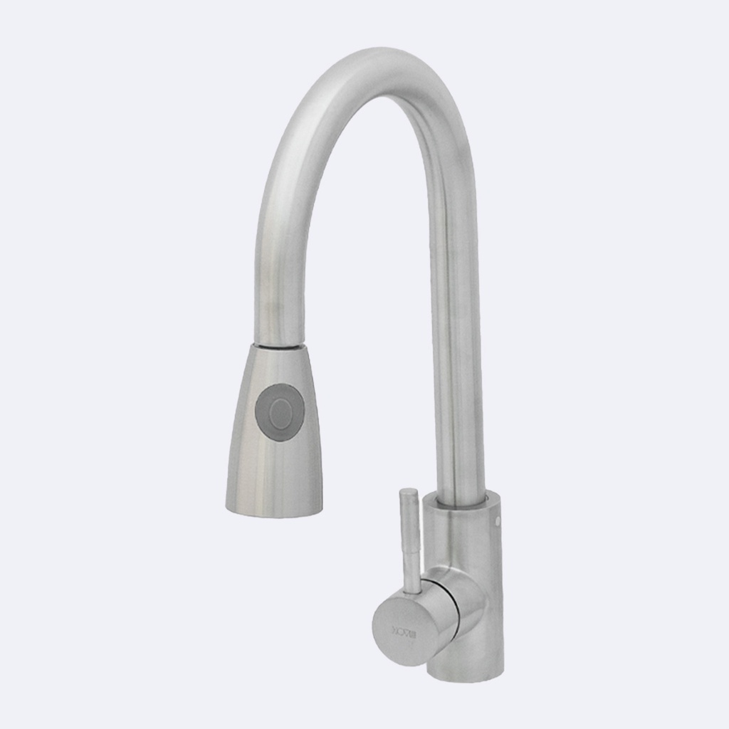 Griferia Hove Monomando Idalia Acero Inox (60)Cm