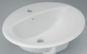 Lavamanos Para Empotrar Fv Ovalado  Modelo Elea Oval Blanco 45Cm X 52Cm X 21Cm