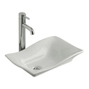 Lavamanos Para Sobre Mesón Fv Rectangular  Modelo Carusso Blanco 46Cm X 31Cm X 8Cm