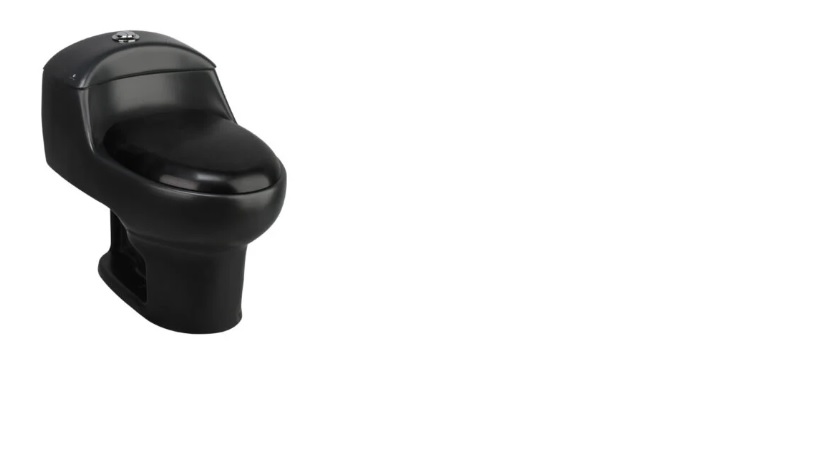 Inodoro Fv One Piece  Modelo Monaco Acabado Negro Mate 69Cm X 41Cm X 60Cm