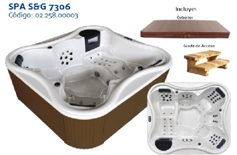 Spa Hove Minipiscina 6 Personas  Modelo Balboa Blanco 210Cm X 230Cm X 90Cm