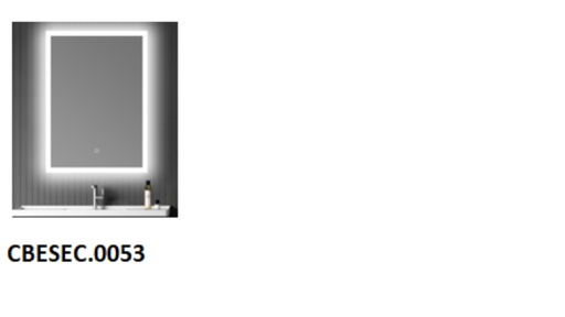 [CBESEC.0053] Espejo Hove Rectangular  Modelo H-1014 Con Iluminación Led  60Cm X 80Cm X 3Cm