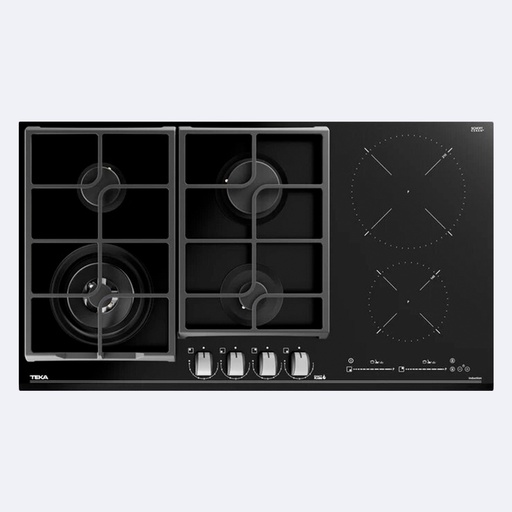 [ELCCEM.0008] Cocina Teka Empotrable Mixta Inducción Y Gas Cristal Negro 90Cm