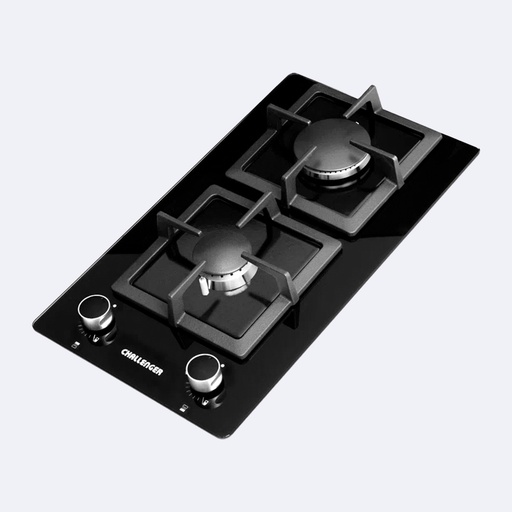 [ELCCGA.0046] Cocina Empotrable Challenger A Gas Cristal Negro 30Cm