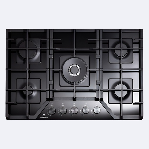 [ELCCGA.0054] Cocina Empotrable De Gas Indurama Cristal Negro 76Cm