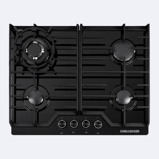 [ELCCGA.0089] Cocina Empotrable Challenger A Gas Cristal Negro 65Cm