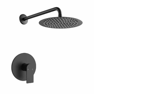 [BAGRMD.0309] Mezcladora  Hove Monomando De Ducha  Modelo Creta Acabado Negro Mate