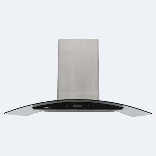 [ELCEDP.0077] Campana Decorativa De Pared Hove Curva Gris (90)Cm