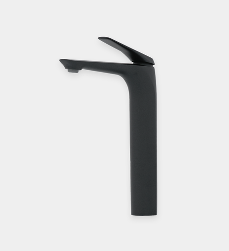 [BAGRML.0214] Mezcladora  Hove Monomando Alta Para Lavamanos  Modelo Leros Acabado Negro Mate
