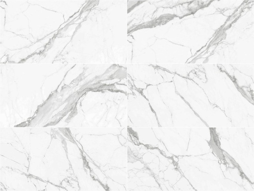 [PRPLMR.0547] Porcelanato Tipo Marmolizado Statuario   (120X270X0.9)Cm