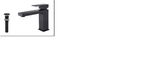 [BAGRML.0269] Mezcladora  Hove Monomando Baja Para Lavamanos  Modelo Ceos Ii Acabado Negro Mate