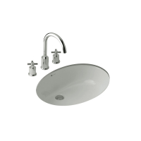 [BALMBM.0007] Lavamanos Bajo Mesón Fv Ovalado  Modelo Mara Blanco 42Cm X 21Cm X 0Cm