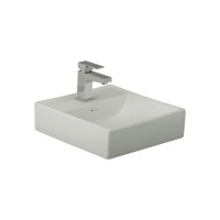 [BALMSM.0015] Lavamanos Para Sobre Mesón Fv Rectangular  Modelo Mozart Blanco 40Cm X 42Cm X 11Cm