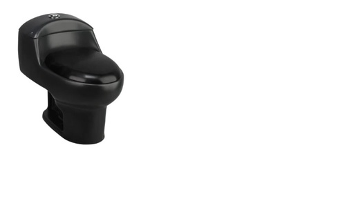 [BASRIN.0189] Inodoro Fv One Piece  Modelo Monaco Acabado Negro Mate 69Cm X 41Cm X 60Cm