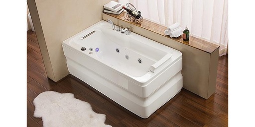 [BATHHI.0008] Tina Hidromasaje Hove Metacrilato  Modelo Unipersonal A062 Derecha Blanco 150Cm X 79Cm X 58Cm