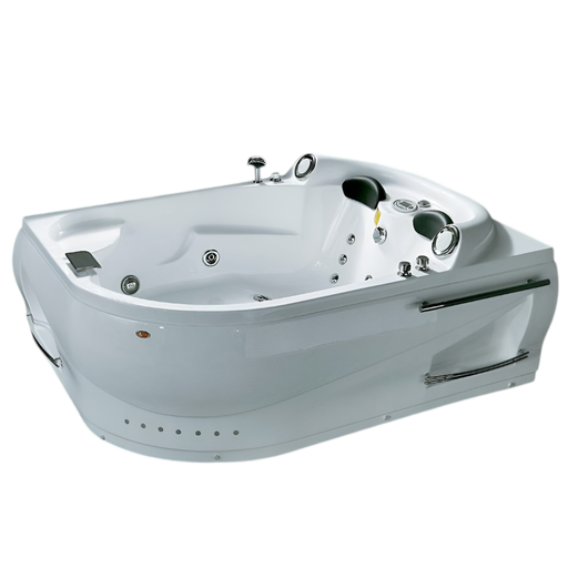 [BATHHI.0011] Tina Hidromasaje Hove Metacrilato  Modelo Duo My-1556 Izquierda Blanco 185Cm X 140Cm X 78Cm